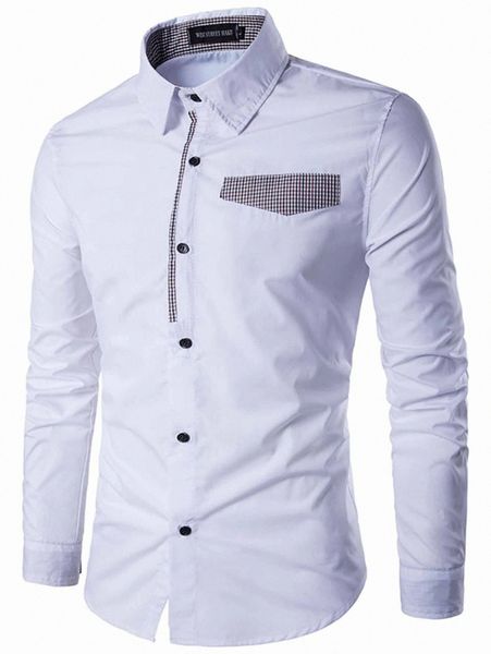 

men plaid panel button up shirt 61qt#, White;black