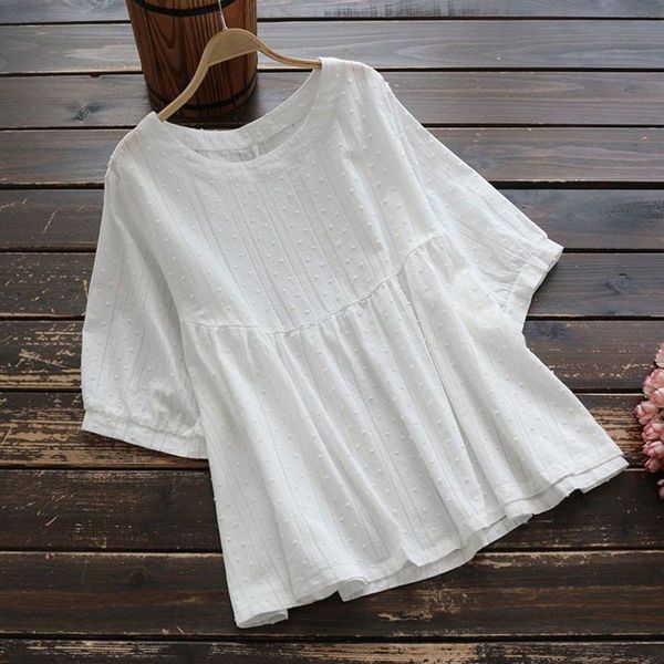 

women's t-shirt 2021 zaraing casual loose round neck hemline pullover solid color short sleeve camisetas de mujer clothes, White