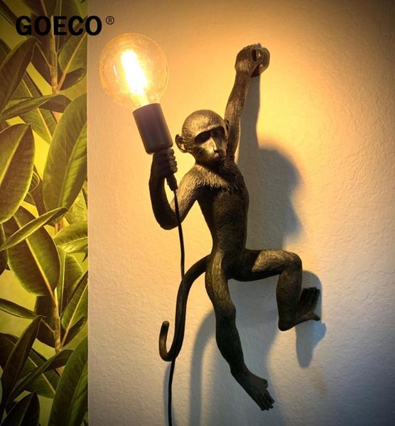 

monkey wall lamp, home decor light, resin materials, e27 bulb base, 220v, for foyer living room dining lighting lamp