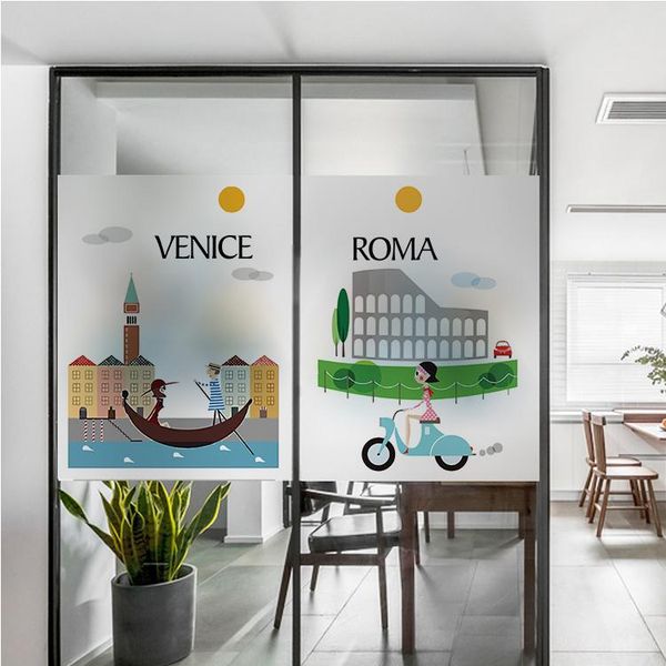 

customizable frosted static opaque glass window film for electrostatic stickers home decor bedroom yycx3008