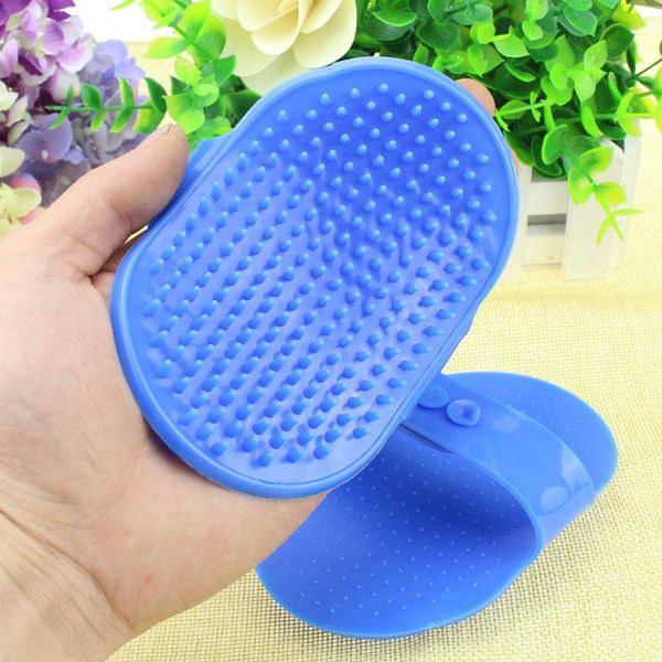 

oval rubber pet bath brush dog massage cat cleaning supplies grooming