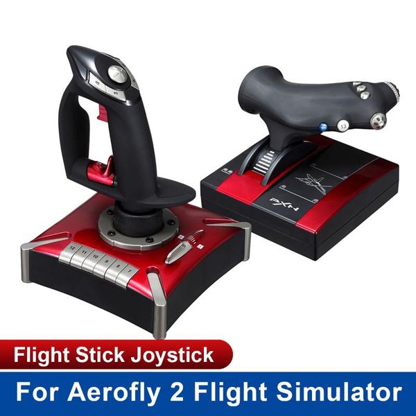 

game controllers & joysticks flight stick joystick pxn-2119ii for microsoft simulator 2021 usb controller dual-vibration