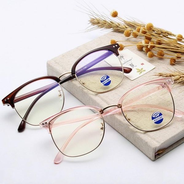 

fashion sunglasses frames anti blue light oval square eyeglasse frame women&men computer eye protection eyewear cateye optical spectacle gla, Black