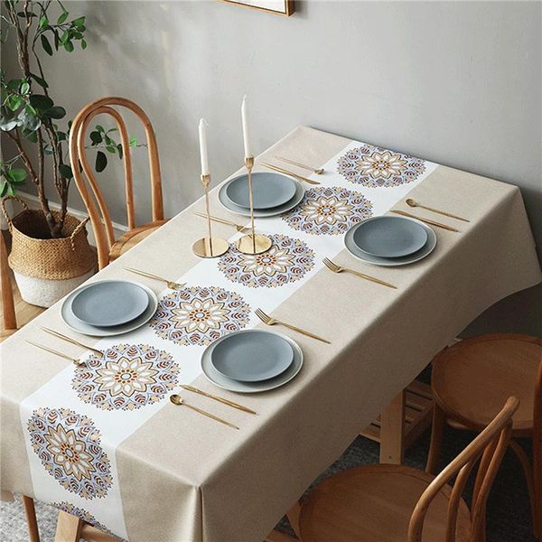 

plastic table cloth flower style duty oil proof spill rectangle desk wipe covers waterproof decorative elegant