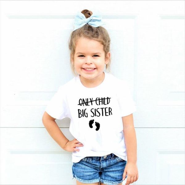 

only child big sister kids short sleeve t shirt girl announcement mom to be pregnancy funny girls fashion tees bal639, Blue
