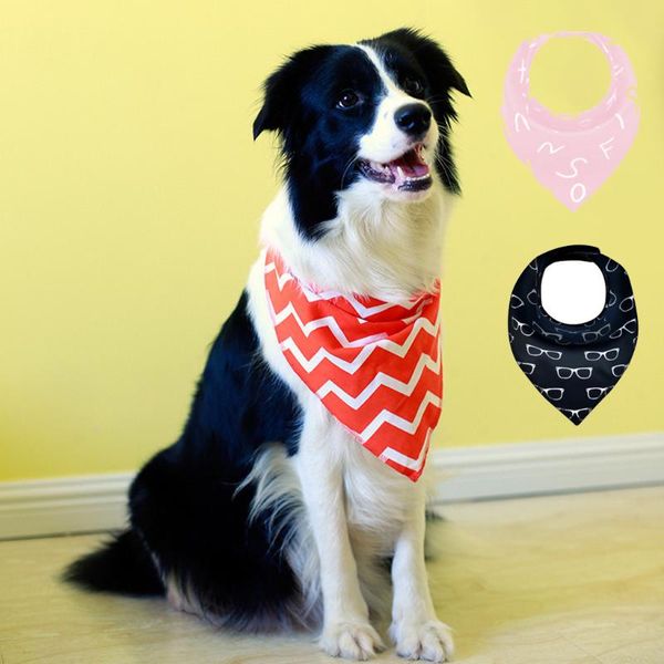 

dog apparel adjustable pet puppy cat neck scarf tie 1pc bandana triangular bibs bright coloured scarfs accessories for cat&dog m17#3