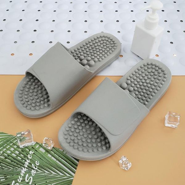 

[clearance] house massage slippers for women bedroom shoes bathroom non-slip pvc ladies, Black