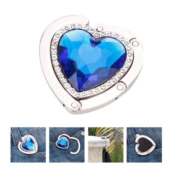 

hooks & rails heart-shape foldable purse handbag hanger hook holder