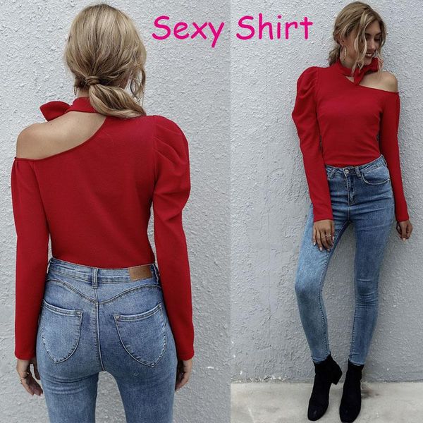 

women's sweaters autumn winter women one off shoulder shirts breathable long sleeves slim pullover casual solid color streetwear, White;black