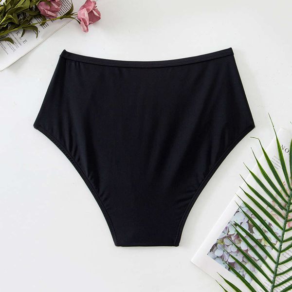 

style swimming women's triangle one piece monochrome versatile pants spring bikini triangl swimwear, White;black