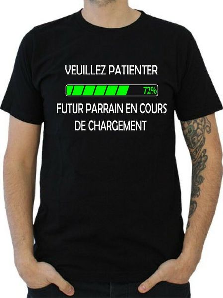 

mens t-shirt please wait godfather future being loaded, White;black