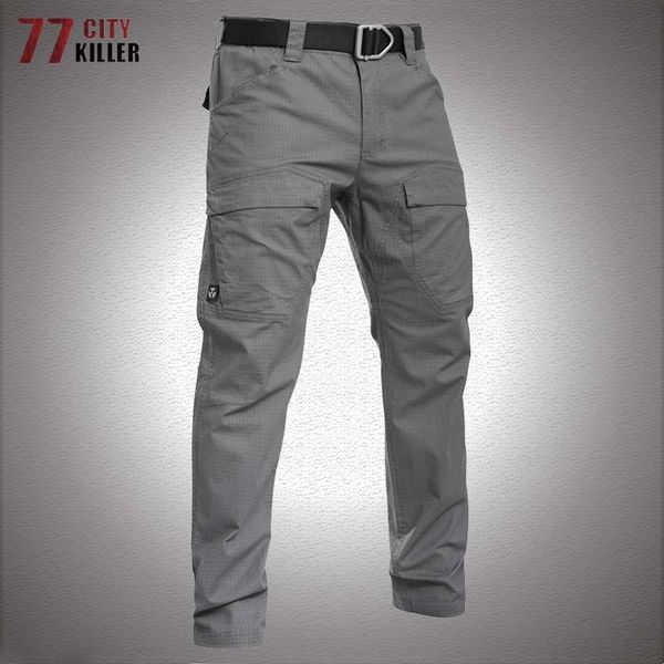 

men's pants waterproof tactical men special forces outdoor loose army cargo trousers military multi pocket wear-resistant work joggers, Black