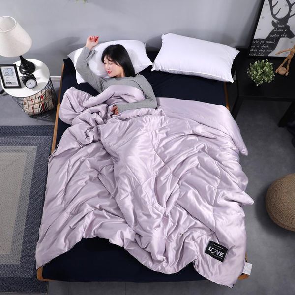 

comforters & sets washed silk summer quilt twin full queen size thin cool comforter air condition blanket bed cover coverlet