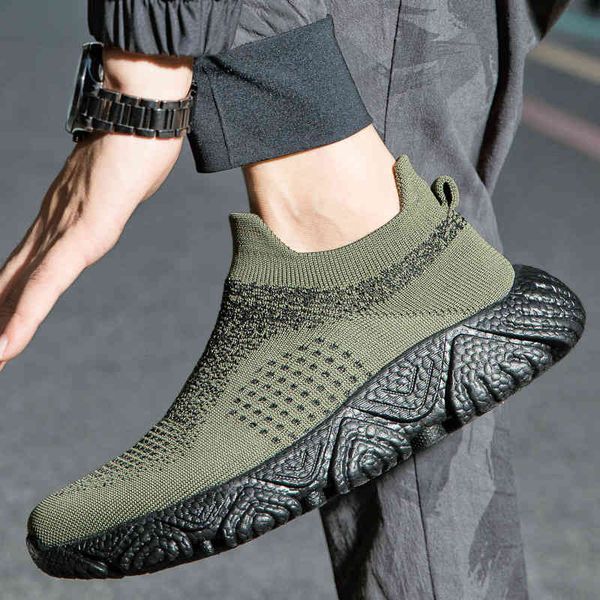 

70% off factory online shoes 2021 spring new autumn men's breathable socks sneakers solid md soft soled shoes, Black
