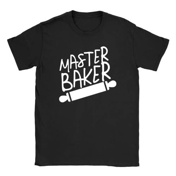 

master baker mens t-shirt bakeoff joke cake maker gift rude, White;black