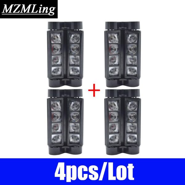 

effects 4pcs/lot led 8x10w rgbw beam light 8 eyes mini spider dmx512 moving head dj /bar /party /show /stage