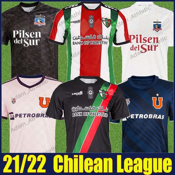 

2021 2022 jimenez palestino deportivo soccer jersey parraguez colo-colo football shirts montillo camiseta universidad de chile 21/22 chilean, Black