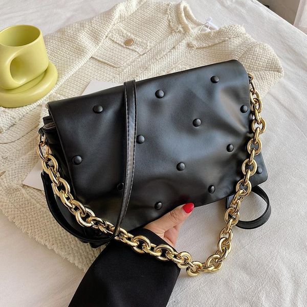 

evening bags soft pu leather luxury designer shoulder crossbody for women 2021 winter fashion trends female chain handbags and purses