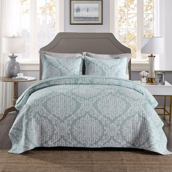 

comforters & sets quality print bedspread quilt set 3pcs/2pcs coverlet washed cotton quilts quilted bedding bed covers queen twin size blank