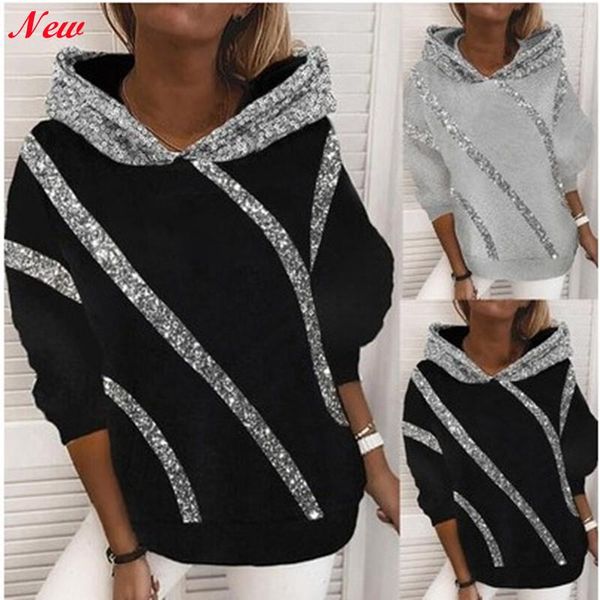 

women's hoodies & sweatshirts autumn winter casual sweatshirt fashion slim pullover female streetwear hooded coat long sleeve, Black