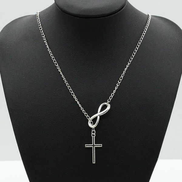 

korean fashion women's necklaces 2021 love gifts gold cross fine jewelry accesories for women pendant, Silver
