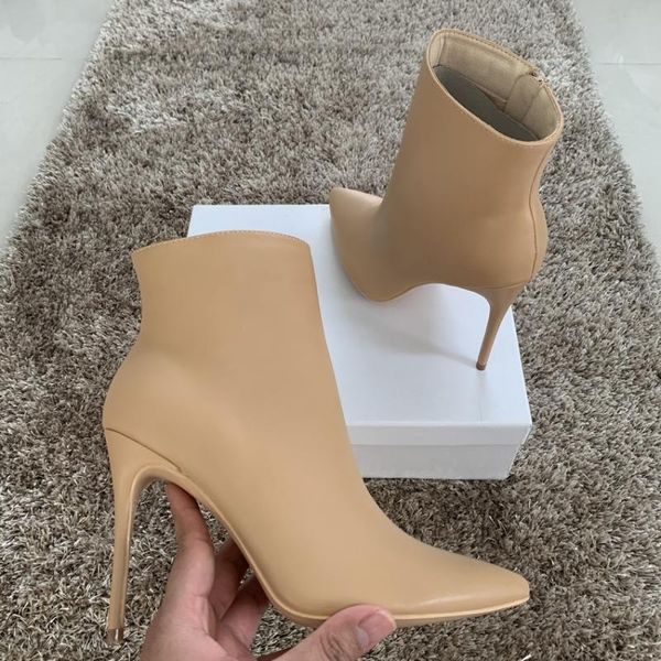 

boots 2021 winter boot for woman thin heels ankle womens leather high heel shoes women chaussure platform shoe, Black
