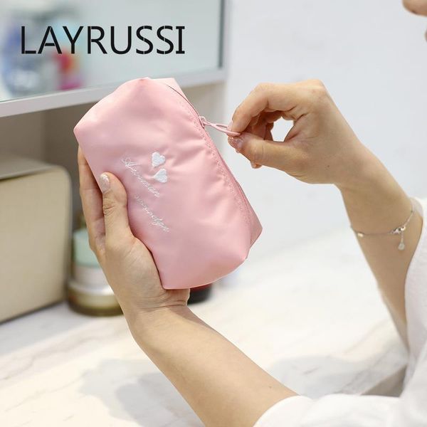 

cosmetic bags & cases layrussi portable cosmetics bag female trumpet hand hold makeup women make up storage travel organizer pouch beauty ca