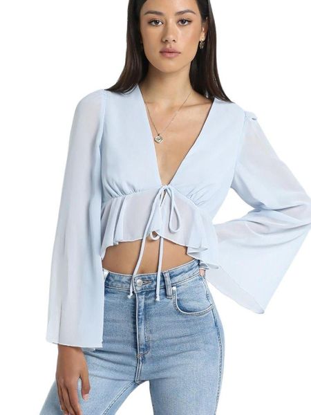 

women's blouses & shirts 2021 summer autumn the chiffon long sleeve clothing shirt, White