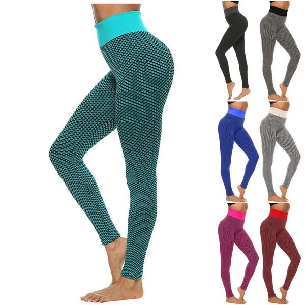 

women's leggings fashion sweatpants women fitness lattice prints yoga pants stretch strethcy cozy ropa mujer high waist trousers %, Black