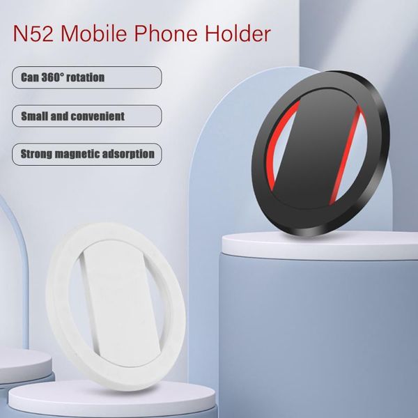 

cell phone mounts & holders n52 portable ultra-thin strong magnetic car holder mobile finger ring foldable rotate lazy stand for all smartph