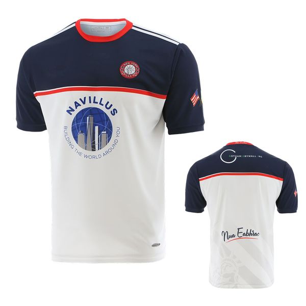 

new york gaa home jersey ireland cricket baseball softball jersey shirt, White;black