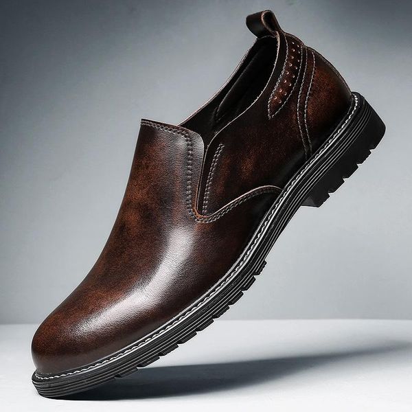 

dress shoes yeinshaars brand breathable men's oxford men flats fashion genuine leather casual work, Black