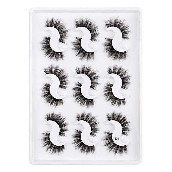 

curly crisscross thick mink eyelashes soft & vivid natural long reusable hand made 3d fake lashes multilayer eyelash extensions 10 models ea