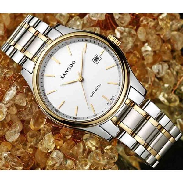

39mm sangdo luxury watches automatic self-wind movement saffierglass 2018 new fashion gentlemen 38 s, Slivery;brown