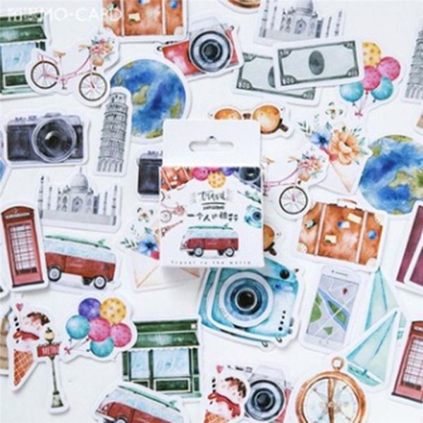 

gift wrap 46 pcs travel sticker diy vintage retro classic stickers for diary scrapbooking decor adhesive memo pad stationery