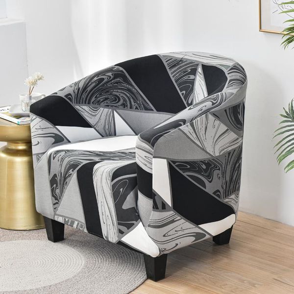 

chair covers plaid club tub slipcover elastic1 seat armchair cushion cover for living room bar el dust-proof modern