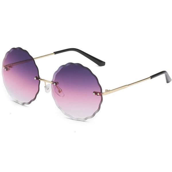 

pink fingerprint glasses round random men retro 2020 fashion sunglasses women uv400 shades eyeglasses, Black