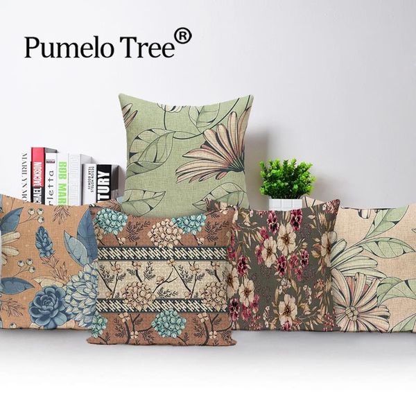 

cushion/decorative pillow plant pillowcase flowers print cover home decor cushion throw covers 45x45 car case sofa decoration