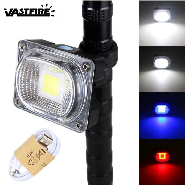 

mini bike light safety warning taillight cob led lamp 20w 500 lumens cycling lights