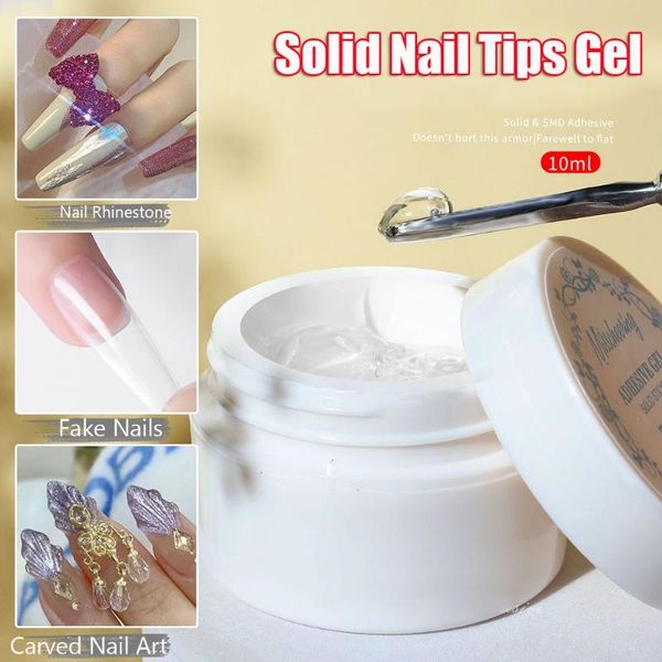 

nail gel art glitter varnish extension uv led transparent solid tips, Red;pink