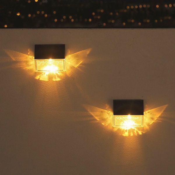 

solar lamps fence wall lamp outdoor waterproof lighting powered garden decoration yard landscape stairs led street light