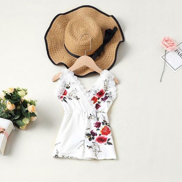 

mother & daughter kids girl floral print jumpsuit romper family matching clothes jumpsuits, Blue