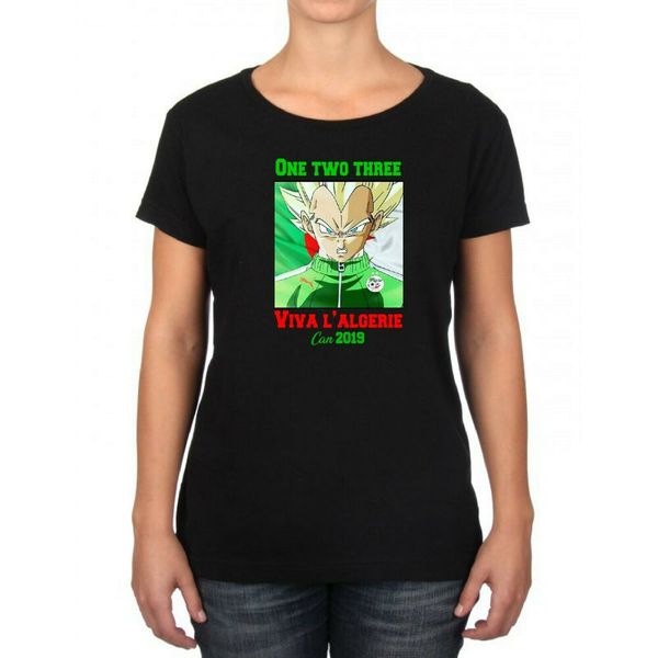 

t-shirt dz Ã©lectrolyte algeria can 2019 vegeta 1.2.3 viva the algeria, White;black