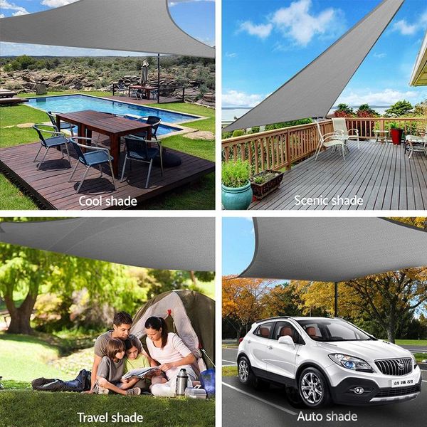 

shade waterproof oxford garden awnings sail cloth right triangle sunshade uv protection outdoor camping gazebo canopy300d black