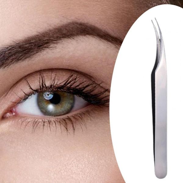 

eyebrow tools & stencils eyelash tweezers professional makeup tool silver color stainless steel for beginners