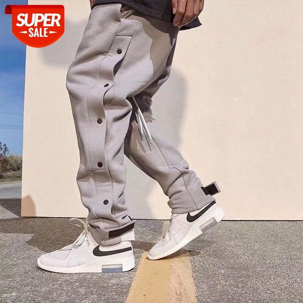 

fog x nk air joint 2 generations of buttoned casual trousers loose plus fleece sports pants #sh01, Black
