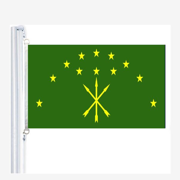 

adygea flags 90 x 150 cm, 100 % polyester, digitaldruck