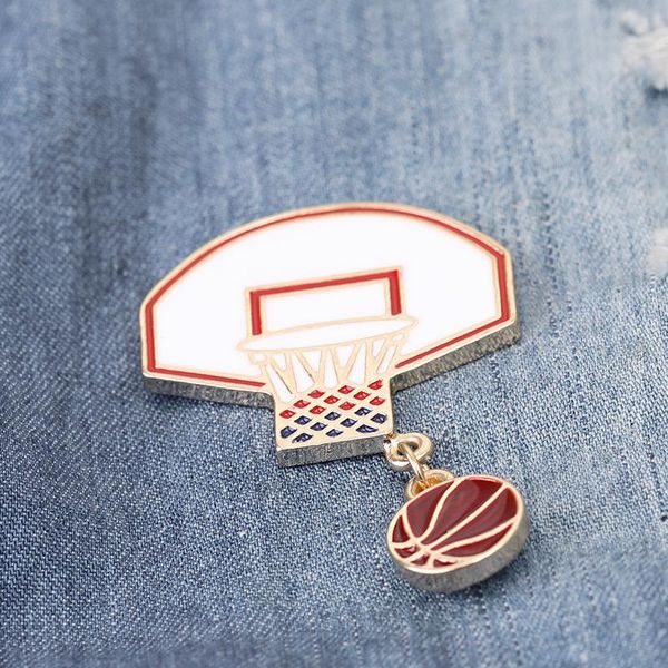 

pins, brooches sports style fashion personality brooch cartoon jewelry basketball box pin sweater accessories gift, Gray
