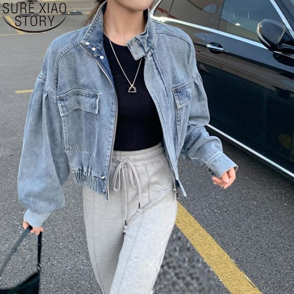 

women's jackets 2021 fashion oversized denim jacket women vintage clothes korean loose spring autumn coat blue casual 16301, Black;brown