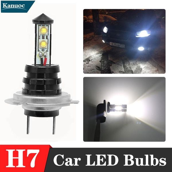 

car headlights 2pcs h7 led bulbs lights turn signal reverse brake light fog lamp 12v/24v automobiles